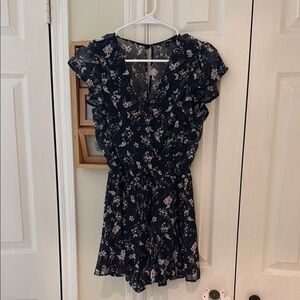 Trixxi Navy Floral Romper